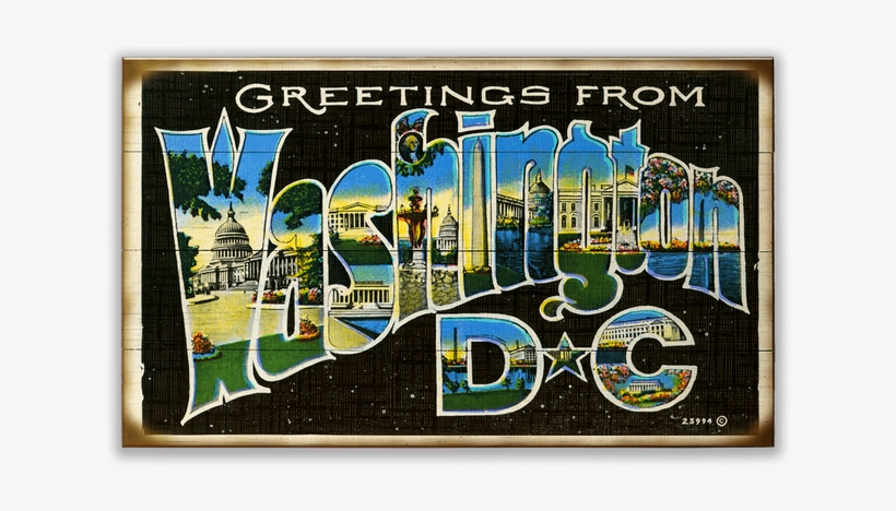Art Print: Greetings From Washington, Dc, 24x18in., transparent png #3908040