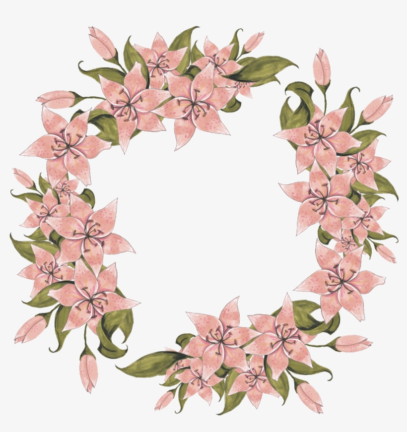 Hand Painted Flowers Wreath Png Transparent - Oh Turm Des La-la-| Eiffel Mit Blumen-illustration, transparent png #3908395