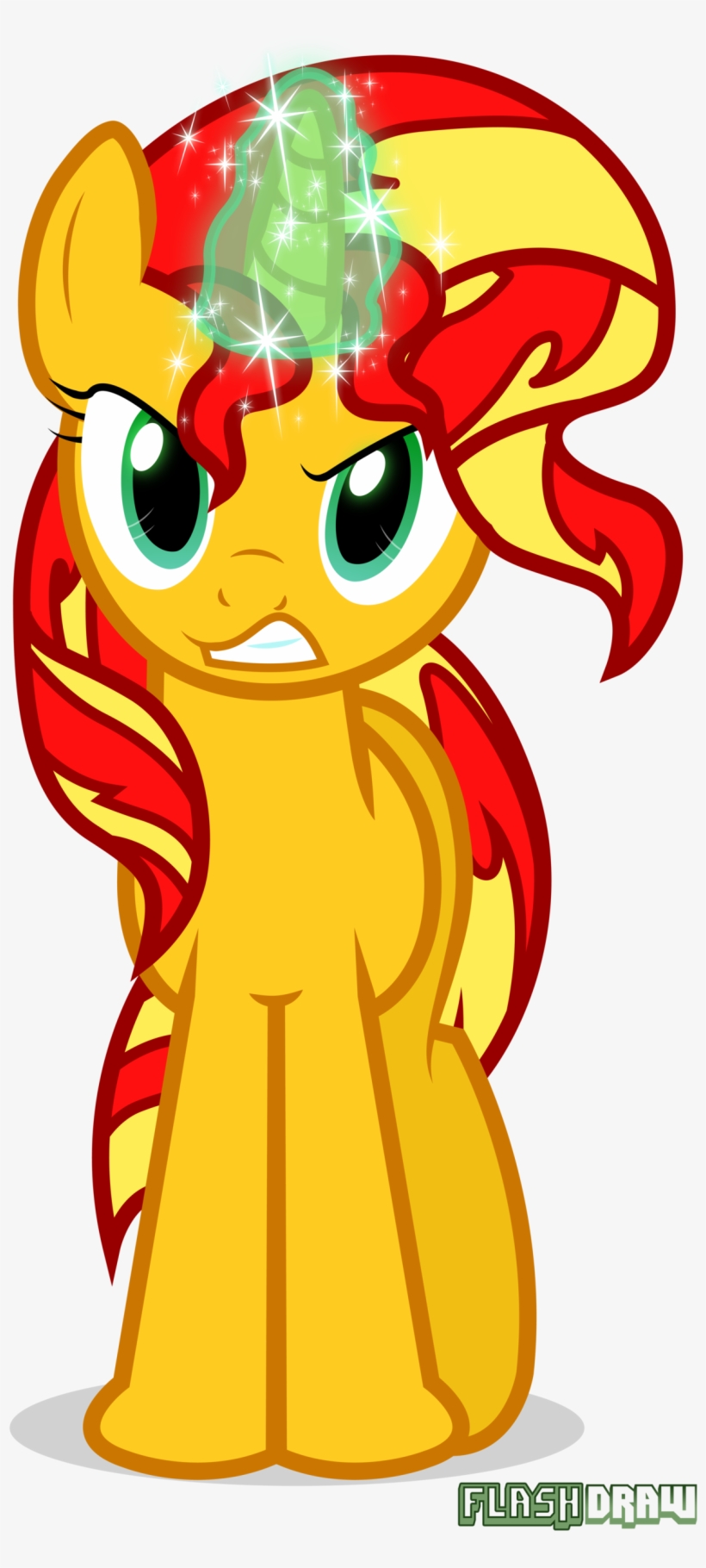 Sunset Shimmer Is Angry By Flash-draw - Sunset Shimmer Mad, transparent png #3908396