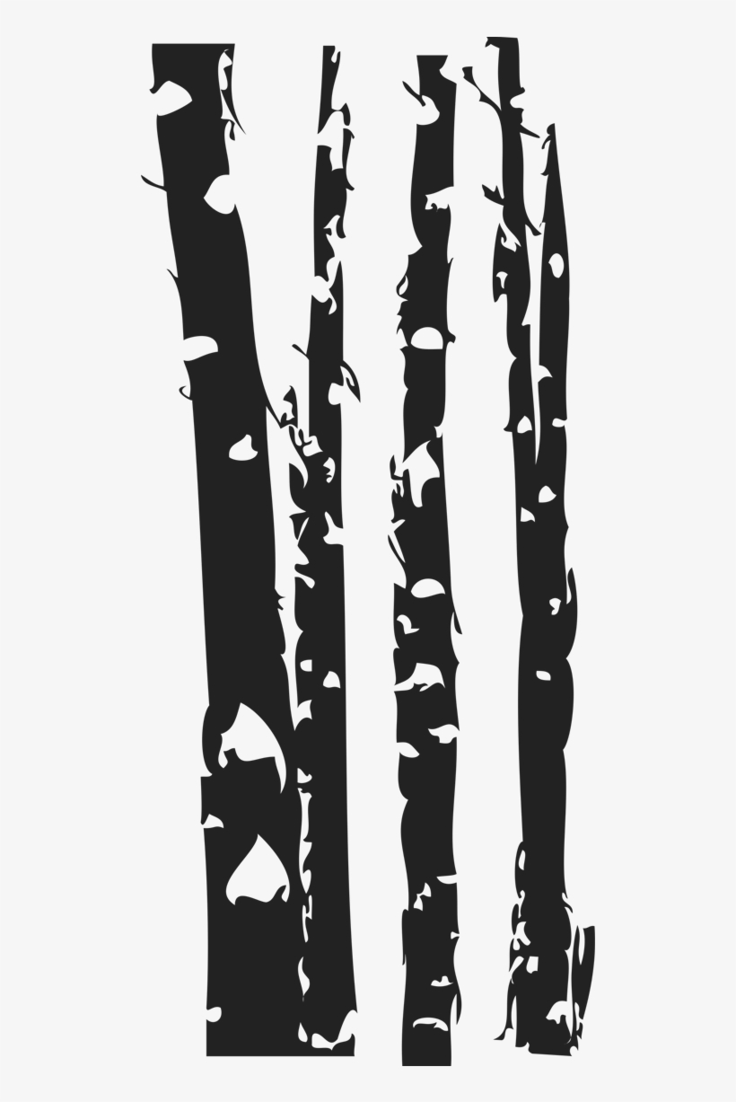 Birch Tree Wall Decal Easy Decals - Ski, transparent png #3908817