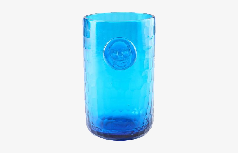 Bonehead Skull Turquoise Water Glass - Glass, transparent png #3909358