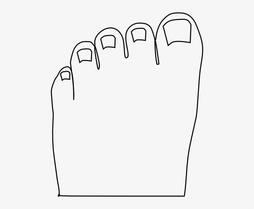 Small - Toes Black And White Clipart, transparent png #3909735