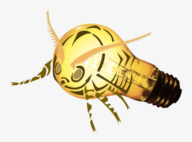 Lightbulb Bug Bee Lightningbug Yellow - Light Bulb Animation, transparent png #3910492