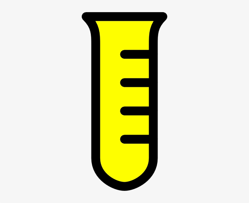 Small - Yellow Test Tube Cartoon, transparent png #3910554