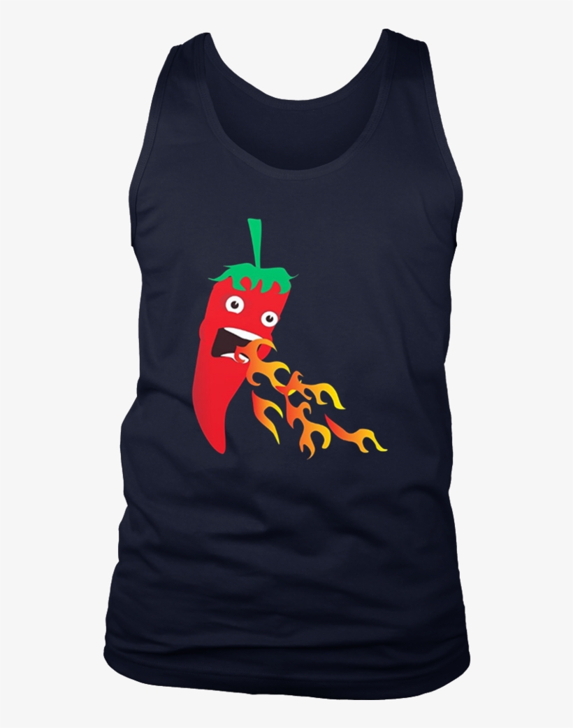 Chilli Pepper Breathing Fire, Funny Hot Sauce Food - Shirt, transparent png #3910585