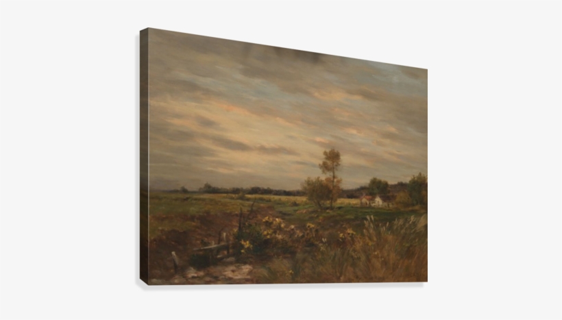 Field In Sunset Canvas Print - Jean Charles Cazin Paintings, transparent png #3910662