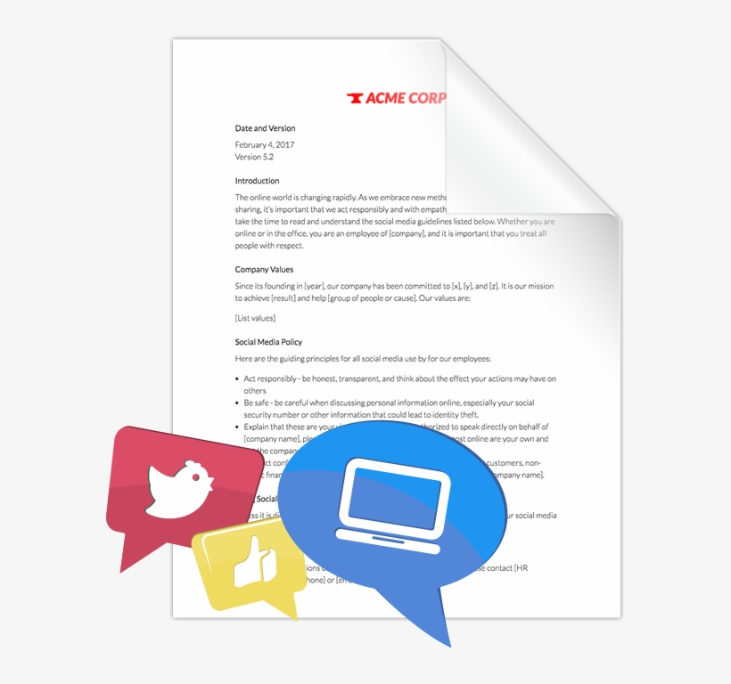 Sample Social Media Policies - Social Media, transparent png #3911298