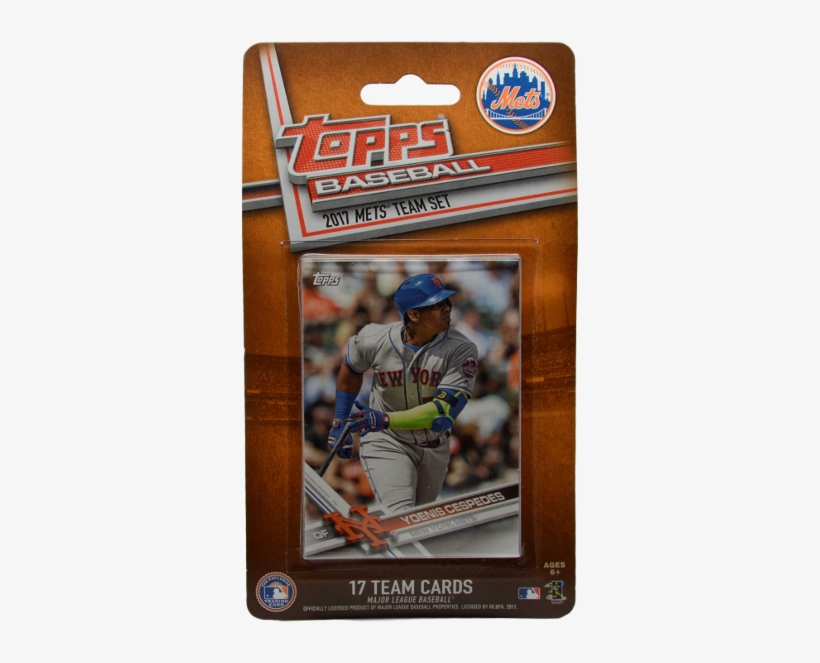 Topps New York Mets 2017 Baseball Cards 17-card Team - New York Mets 2016/17 Team Set Baseball Trading Cards, transparent png #3911863