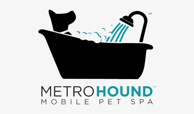 Full-sized Logo, Metrohound Spa, Mobile Pet Grooming - Dog Grooming Logo, transparent png #3912647