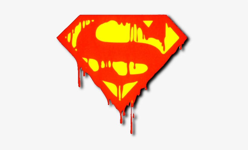 Death Of Superman Simbol - Melting Superman Logo, transparent png #3913072