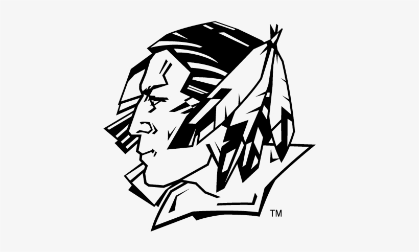 Epipen Cartoon Clipart - Fighting Sioux Logo Black And White, transparent png #3913333