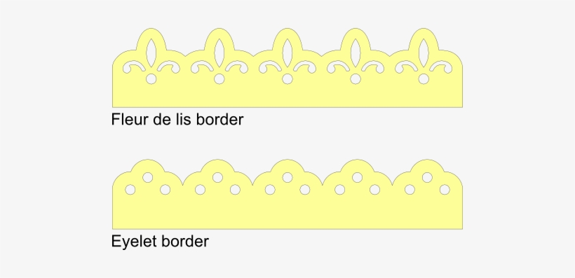 Fleur De Lis And Eyelet Border Svg Files - Motif, transparent png #3913770