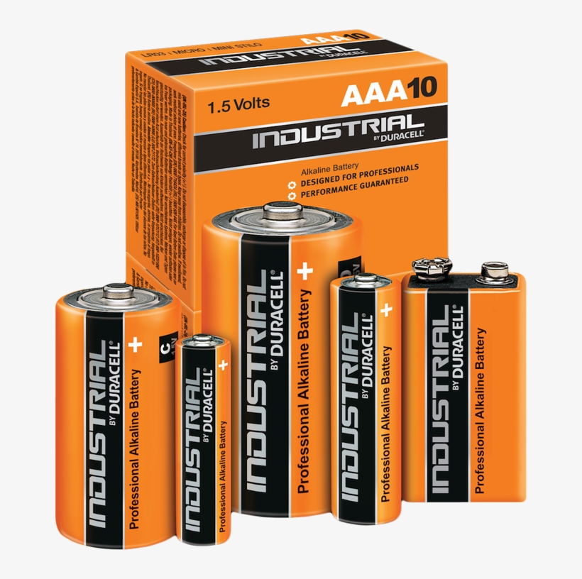 5252-family1 - Duracell Industrial Batteries 9 Volt, transparent png #3914304