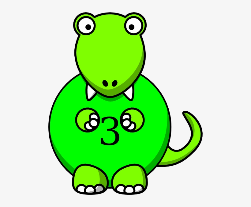 How To Set Use Green Dinosaur Clipart - T Rex Cartoon, transparent png #3914582