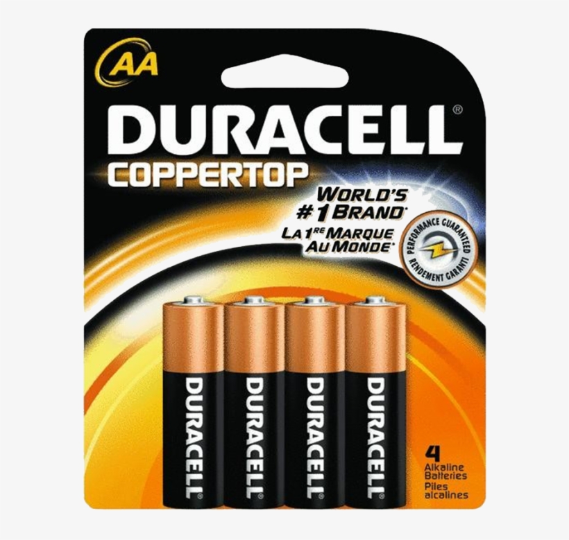 Duracell Aa Alkaline Battery - Duracell Aa Coppertop Alkaline Battery, transparent png #3914632
