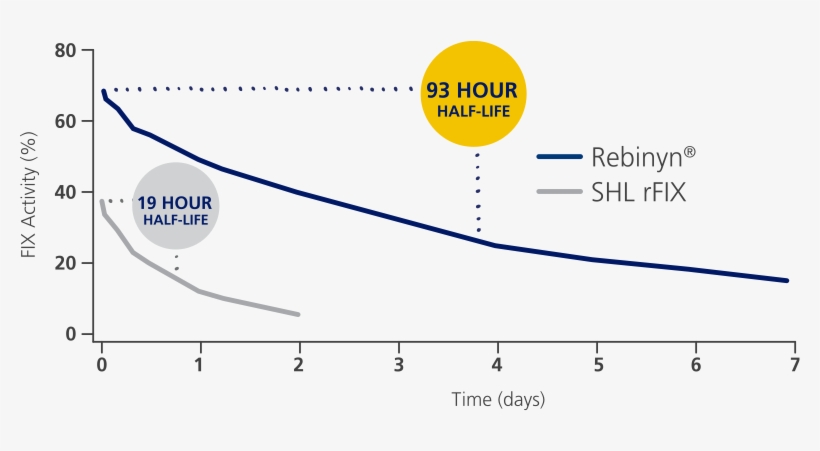 Rebinyn® Achieved A 93 Hour Half Life Compared To The - 93 Hour, transparent png #3915293
