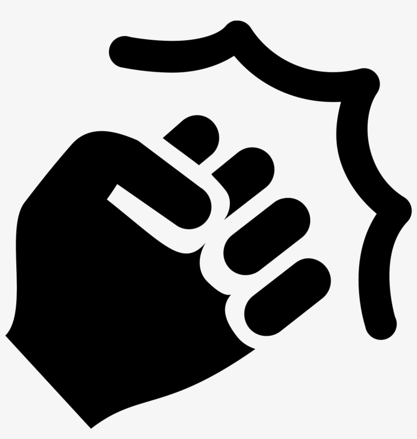 It Is A Clenched Fist With The Thumb Crossed Over The - Action Icon, transparent png #3915533