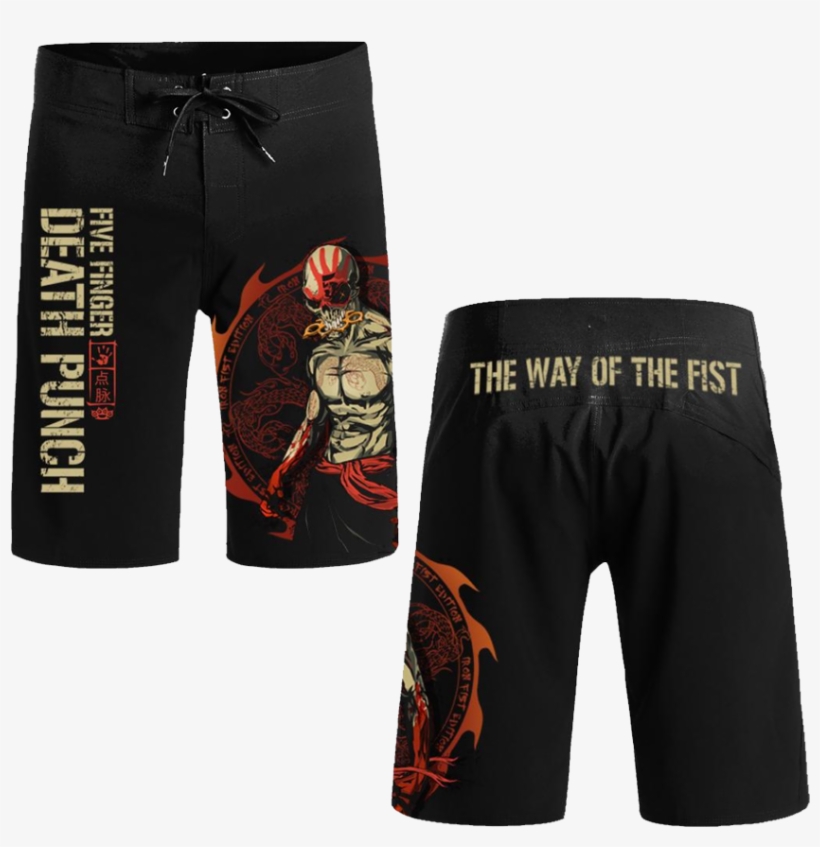 The Way Of The Fist Board Shorts - Five Finger Death Punch Shorts, transparent png #3915744