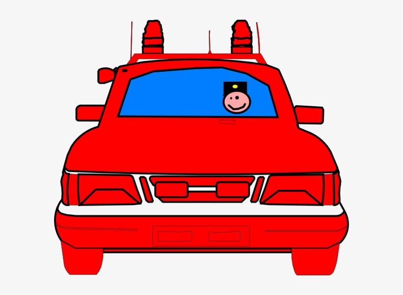 Police Car Clip Art - Red Police Car Clipart, transparent png #3915830