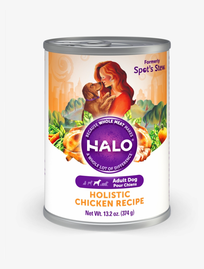 Halo Holistic Adult Chicken Recipe Canned Dog Food - Halo Holistic Wet Dog Food Turkey And Salmon 13.2 Oz, transparent png #3916007