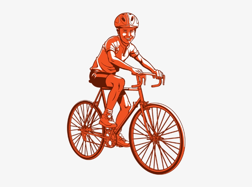 Kid Riding On A Road Bike - Bicycle, transparent png #3916117