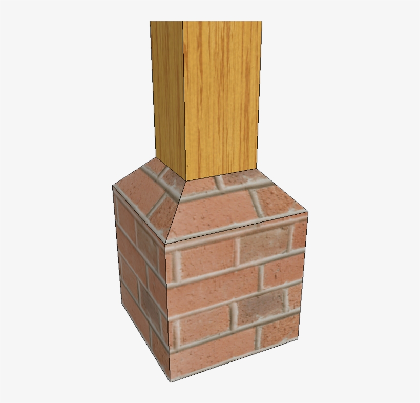 Brick Pier For Standard Post, transparent png #3916347