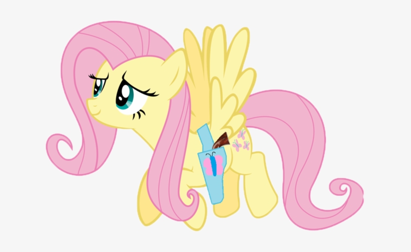 Fluttershy With - Cartoon, transparent png #3917322