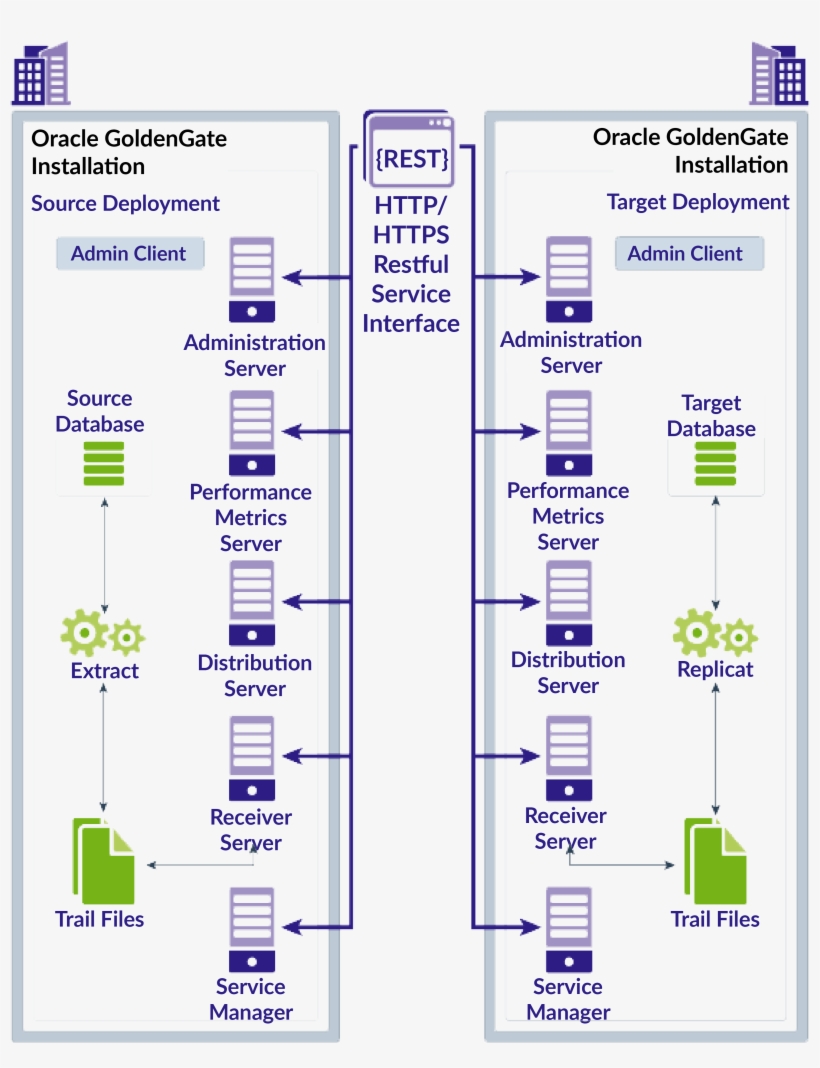 Oracle Goldengate Microservices - Diagram, transparent png #3917663