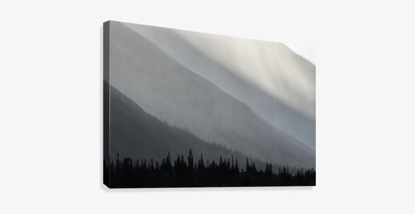 Light Shines Through The Rain As It Falls On The Mountains - Canada, transparent png #3917713