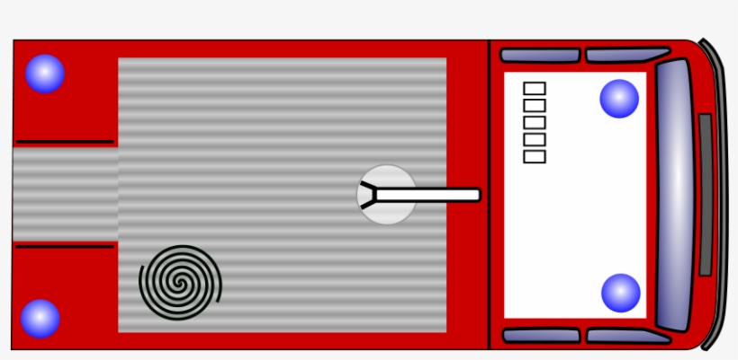 Fire Engine Romus 01 - Fire Truck Bird's Eye View, transparent png #3917978