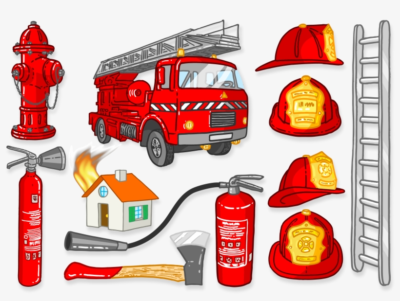 Firefighter Clipart Fire Engine - Fire Truck Siren Cartoon, transparent png #3918008