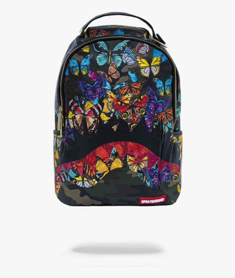 Butterfly Shark Mouth Backpack - Sprayground Backpacks Butterfly Shark, transparent png #3918218