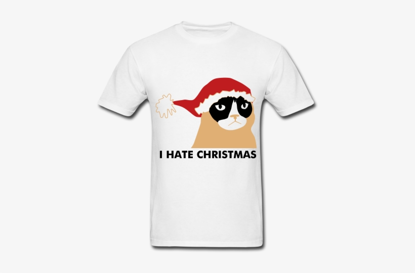 I Hate Christmas T-shirt T Shirt Clothing White Sleeve - Drone Racing T Shirt, transparent png #3918448