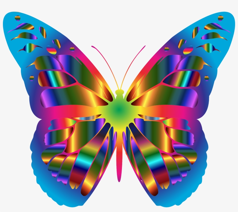 Monarch Butterfly Png - Iridescent Monarch Butterfly 15 Long Sleeve Tees, transparent png #3919072