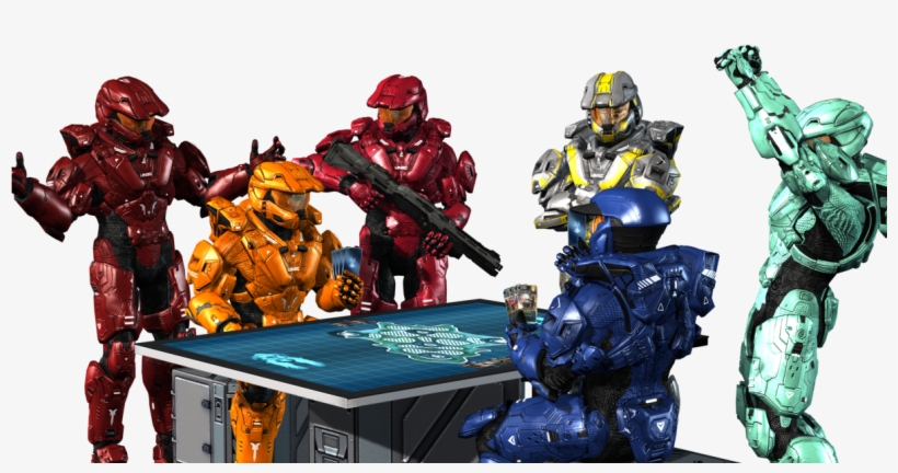 Rvb Crew Playing Halo Wars 2 Blitz On A Board By Monkeyrebel117 - Halo Wars 2 Png, transparent png #3919660