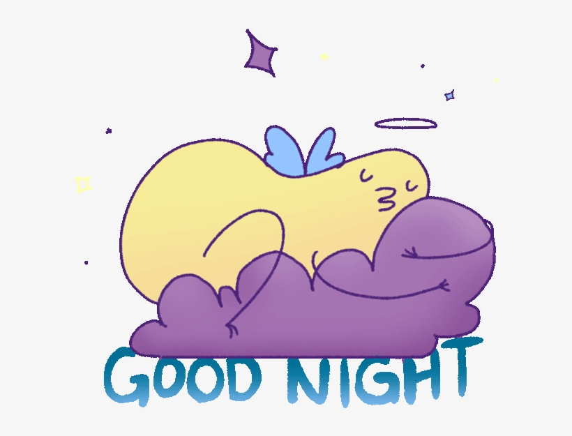 Good Night Clipart Angel - Good Night Cartoon Gif, transparent png #3919910