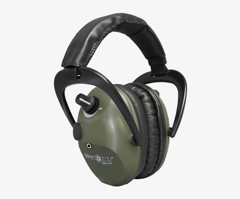Eem2 24 G - Spypoint Electronic Ear Muffs Light 4 Microphone Green, transparent png #3920758