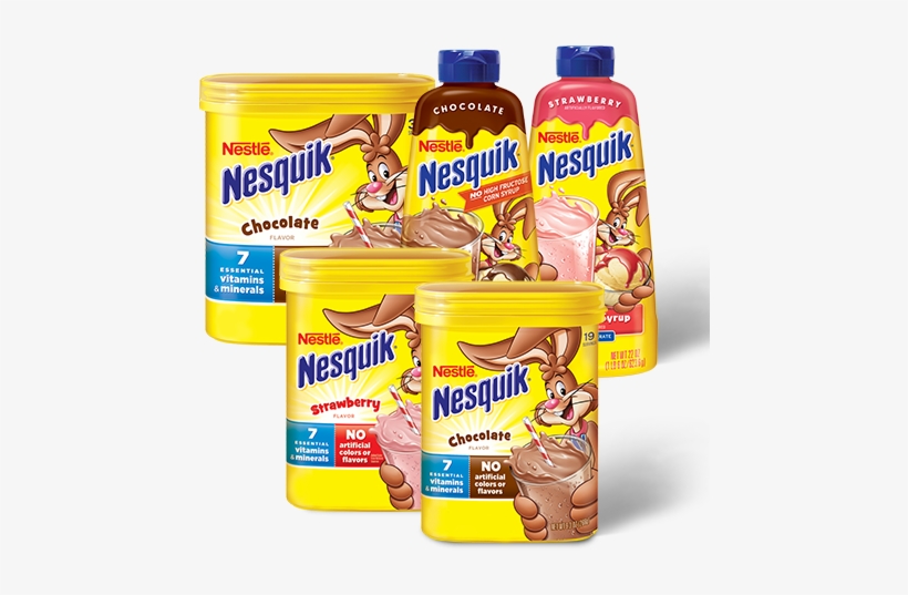 Nestle Nesquik Strawberry Flavor Powder - 8oz, transparent png #3920942