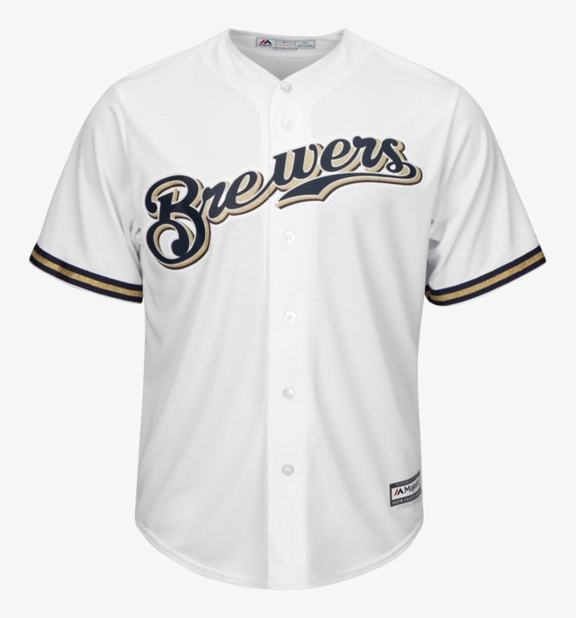 Milwaukee Brewers Replica Adult Home Jersey Photo - Brewers Jersey, transparent png #3921636