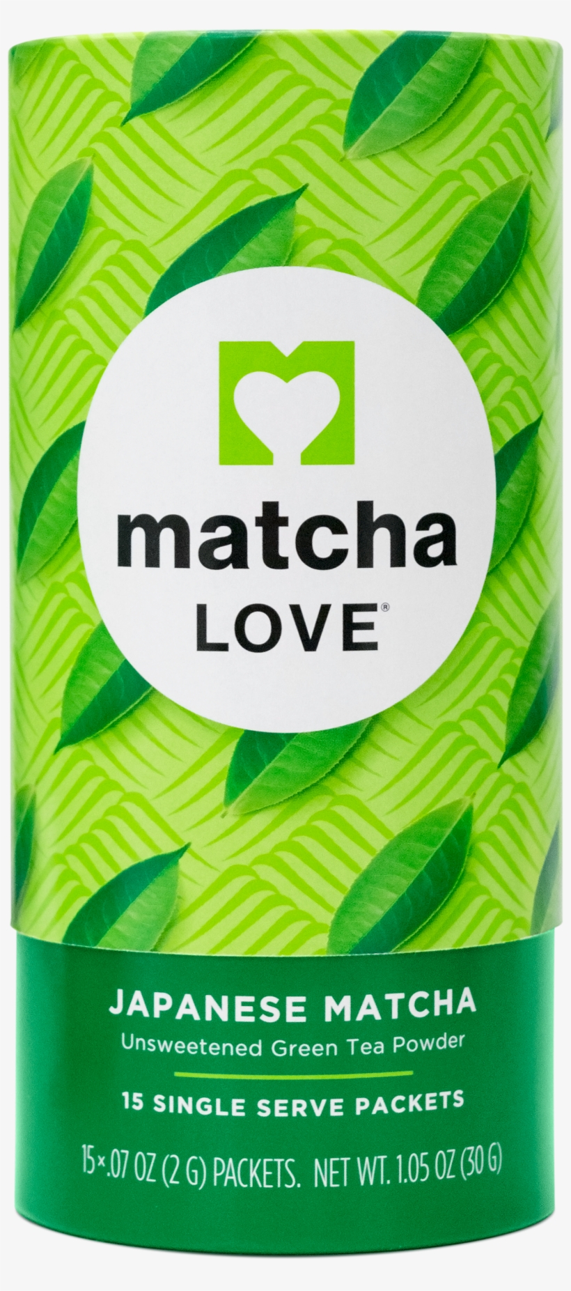 New Matcha Love® Single-serve Japanese Matcha, Unsweetened - Matcha Love Unsweetened Matcha - 5.2 Fl. Oz., transparent png #3922118