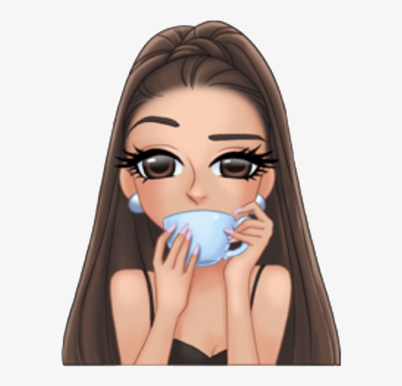 Arimoji Tea Hot Cute Hotchocolate Cup Teacup White - Ariana Grande Emoji Png, transparent png #3922670