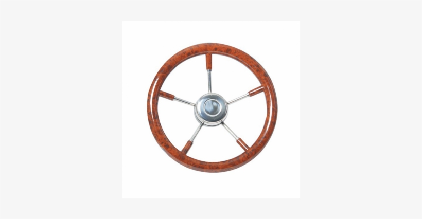 Steering Wheel Root Effect 350 Mm With Stainless Steel - Teleflex 5 Spoke Power Boat Steering Wheel, transparent png #3922697
