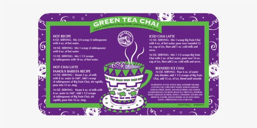 950312 Chai Greentea Bt - Tea, transparent png #3922886
