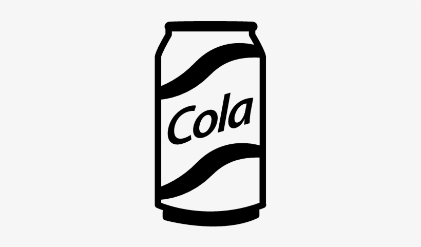 Cola Can Vector - Coke Can Black And White, transparent png #3922910