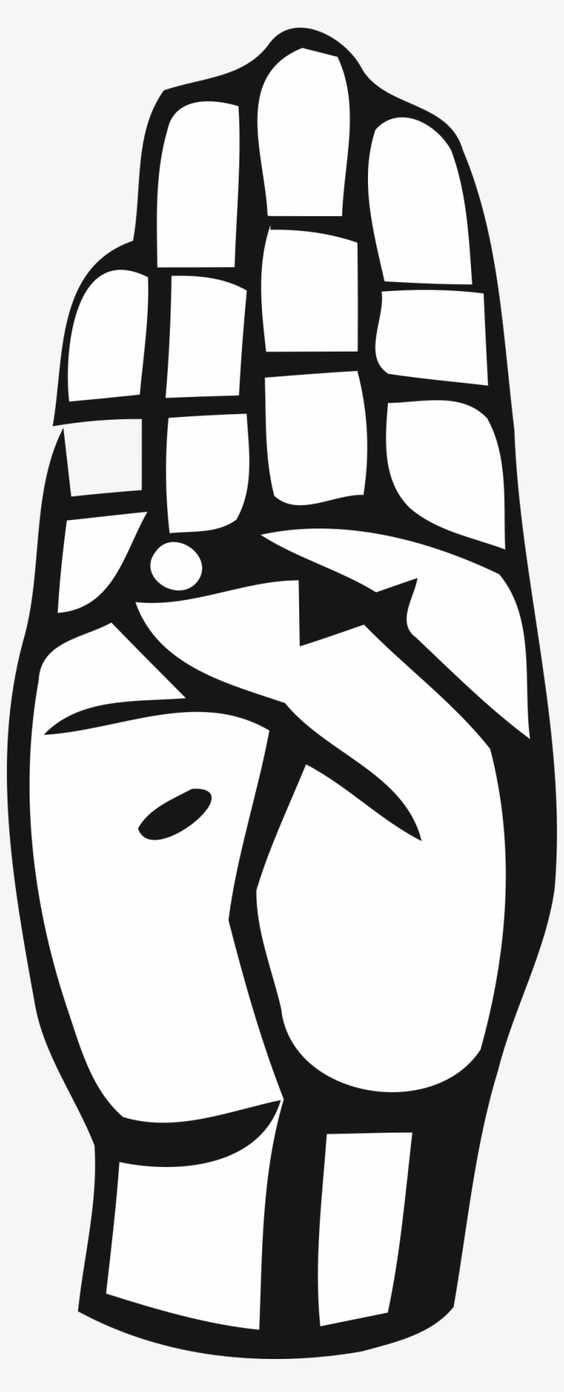 Sign Language - Sign Language B Clipart, transparent png #3922962