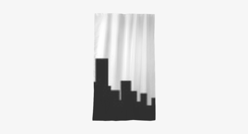 New York City Skyline Silhouette Sheer Window Curtain - Skyline, transparent png #3923093