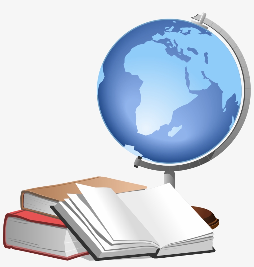 Open - Globe And Book, transparent png #3923172