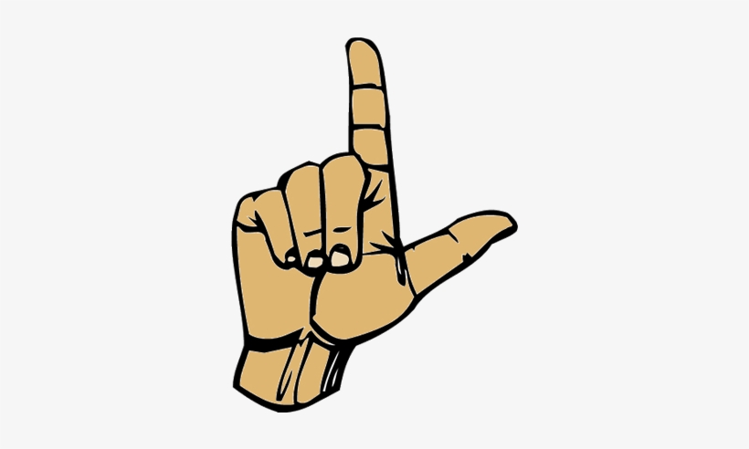 Enter Your Name Above And Then Press Go - L In Sign Language Drawing, transparent png #3923338