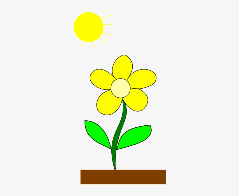 Flower In Sun Clip Art - Cartoon Flower And Sun, transparent png #3923797