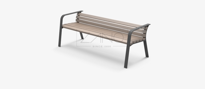 Modern Bench With Backrect - Design, transparent png #3924168